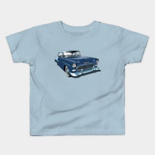 1955 Chevrolet in dark blue Kids T-Shirt